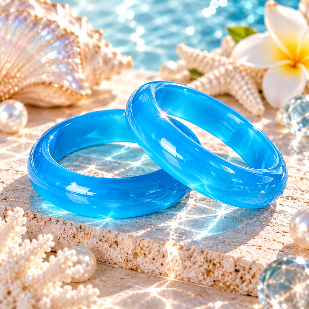 Blue Lagoon Bangle Set 🌊✨