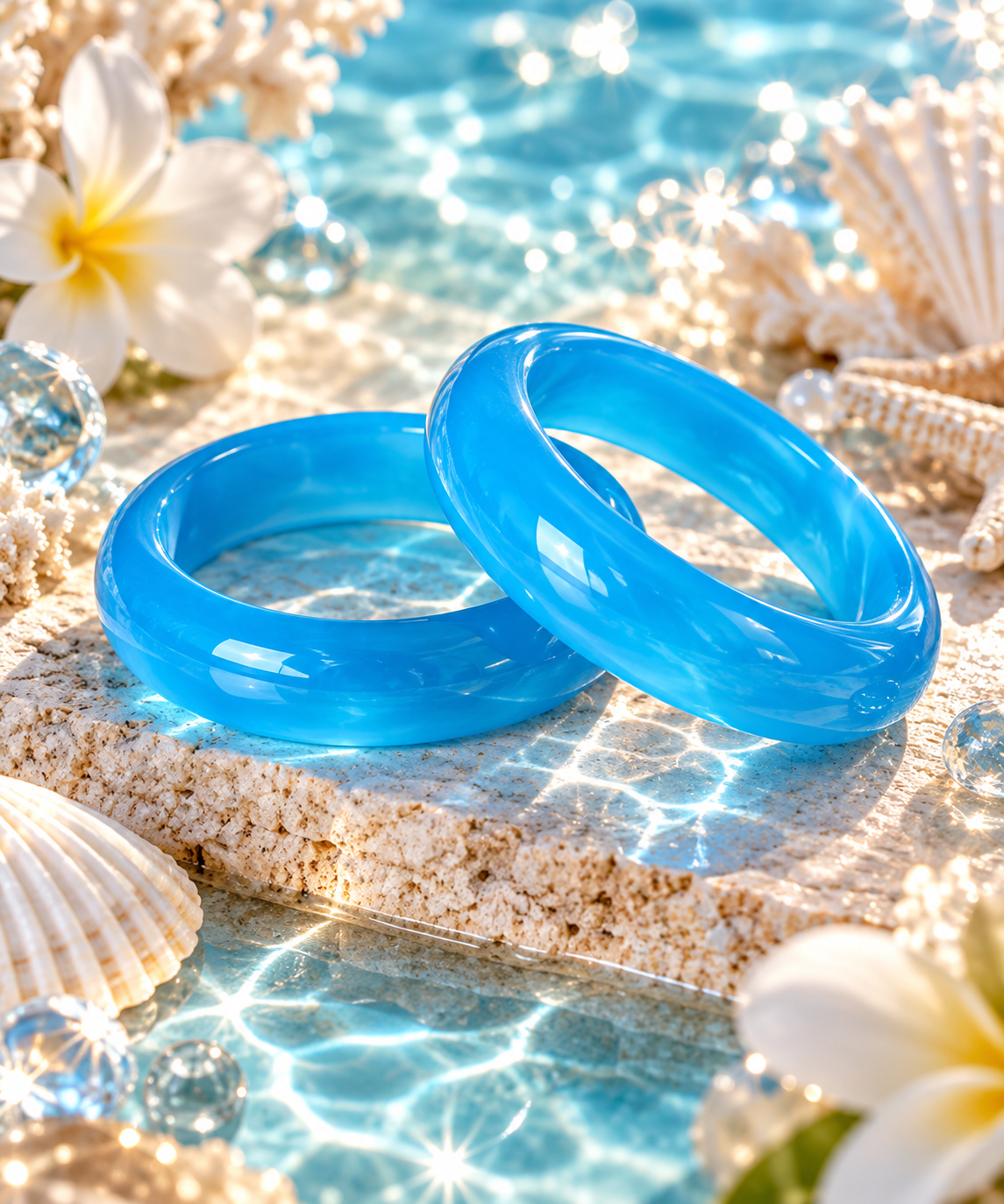 Blue Lagoon Bangle Set 🌊✨